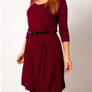 Asos Curve polka dot dress
